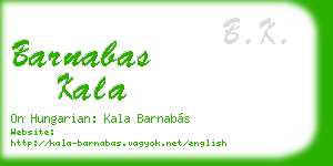 barnabas kala business card